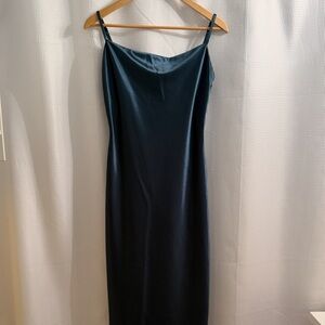 Xxxiticat - Slip Midi Dress in Dark Teal - Size Sm